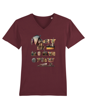 Aventura într-un tricou Burgundy