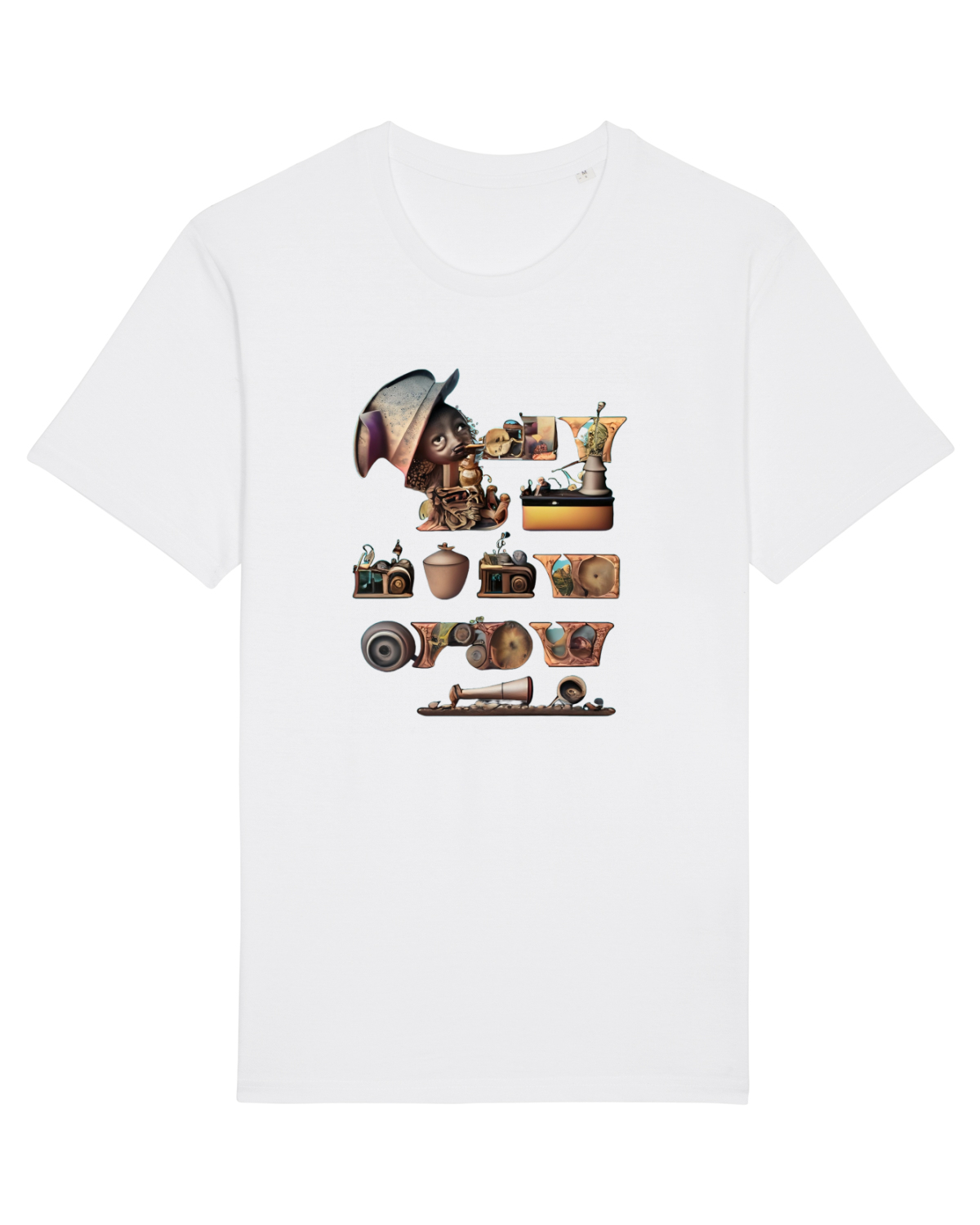 Tricou mânecă scurtă Unisex Rocker White