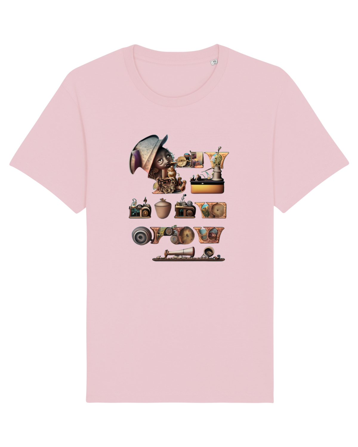 Tricou mânecă scurtă Unisex Rocker Cotton Pink