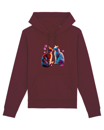 Feline Florale Fusion Burgundy