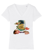 Vin & Flori Tricou mânecă scurtă guler V Damă Evoker