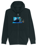 Cyber-Tech Chic Hanorac cu fermoar Unisex Connector
