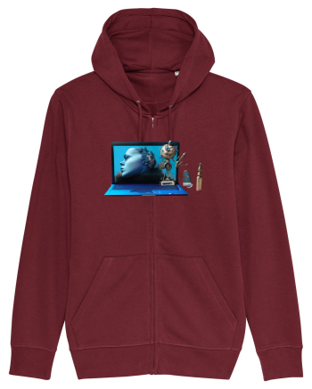 Cyber-Tech Chic Burgundy