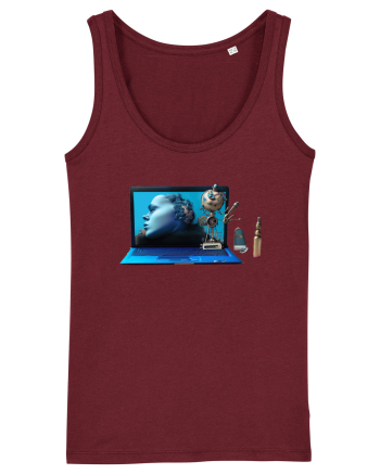 Cyber-Tech Chic Burgundy