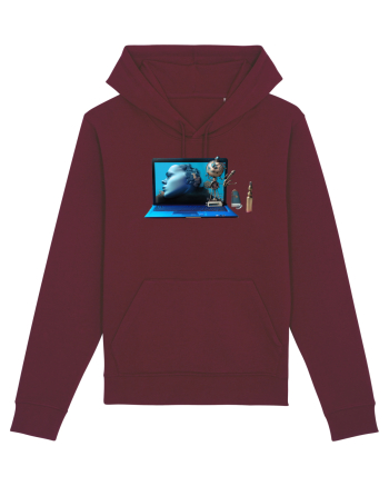 Cyber-Tech Chic Burgundy