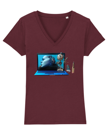 Cyber-Tech Chic Burgundy
