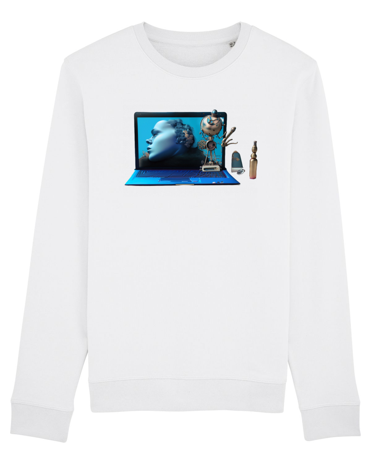 Bluză mânecă lungă Unisex Rise White