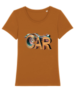 CAR Tricou mânecă scurtă guler larg fitted Damă Expresser