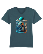 Magie tridimensională urbană Tricou mânecă scurtă guler V Bărbat Presenter