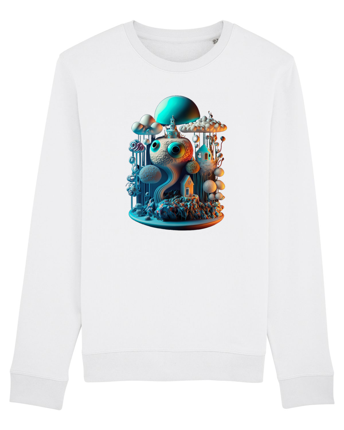 Bluză mânecă lungă Unisex Rise White