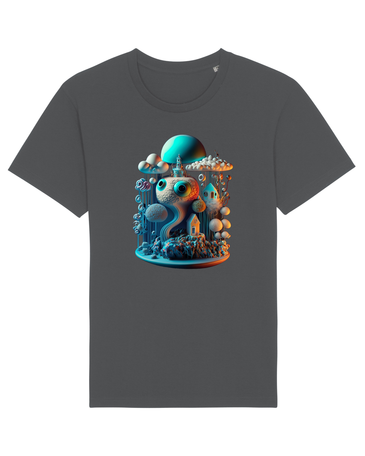 Tricou mânecă scurtă Unisex Rocker Anthracite