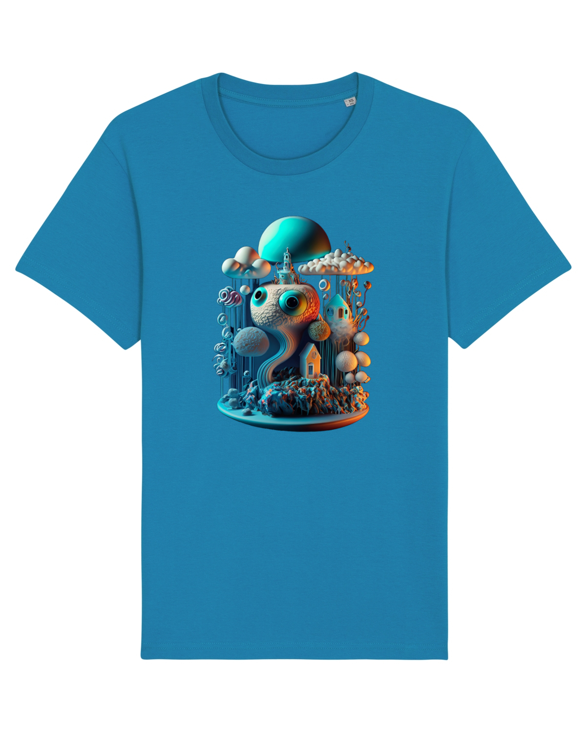 Tricou mânecă scurtă Unisex Rocker Azur