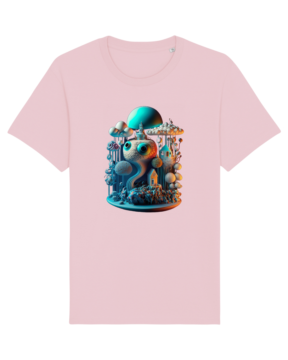 Tricou mânecă scurtă Unisex Rocker Cotton Pink