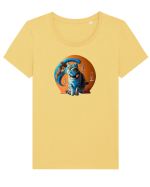 Pisici, câini, jucării Tricou mânecă scurtă guler larg fitted Damă Expresser
