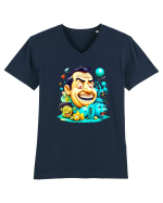 Zâmbetul Jucăuș Tricou mânecă scurtă guler V Bărbat Presenter