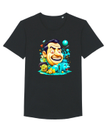 Zâmbetul Jucăuș Tricou mânecă scurtă guler larg Bărbat Skater