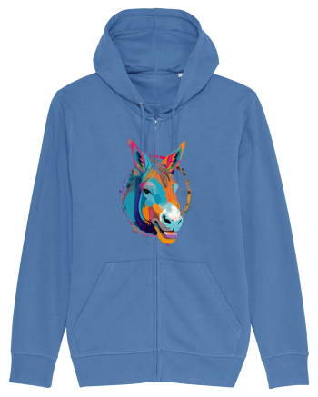 Vibrant Equine Spirit: Colorful Donkey Bright Blue