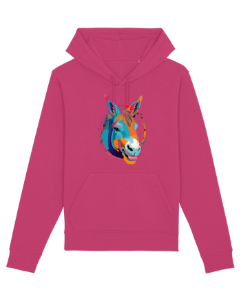 Vibrant Equine Spirit: Colorful Donkey Raspberry