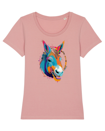 Vibrant Equine Spirit: Colorful Donkey Canyon Pink