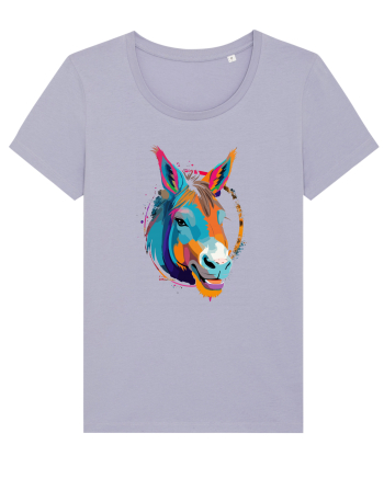 Vibrant Equine Spirit: Colorful Donkey Lavender