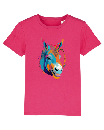 Vibrant Equine Spirit: Colorful Donkey Raspberry