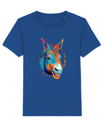 Vibrant Equine Spirit: Colorful Donkey Majorelle Blue