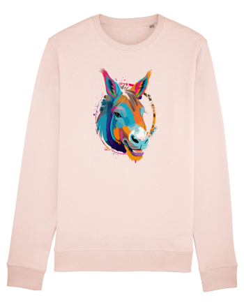 Vibrant Equine Spirit: Colorful Donkey Candy Pink