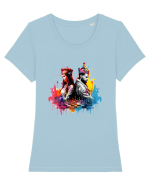 King and Queen Tricou mânecă scurtă guler larg fitted Damă Expresser