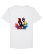 King and Queen Tricou mânecă scurtă guler larg Bărbat Skater
