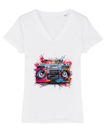 Boombox Tricou mânecă scurtă guler V Damă Evoker
