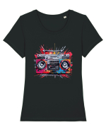 Boombox Tricou mânecă scurtă guler larg fitted Damă Expresser