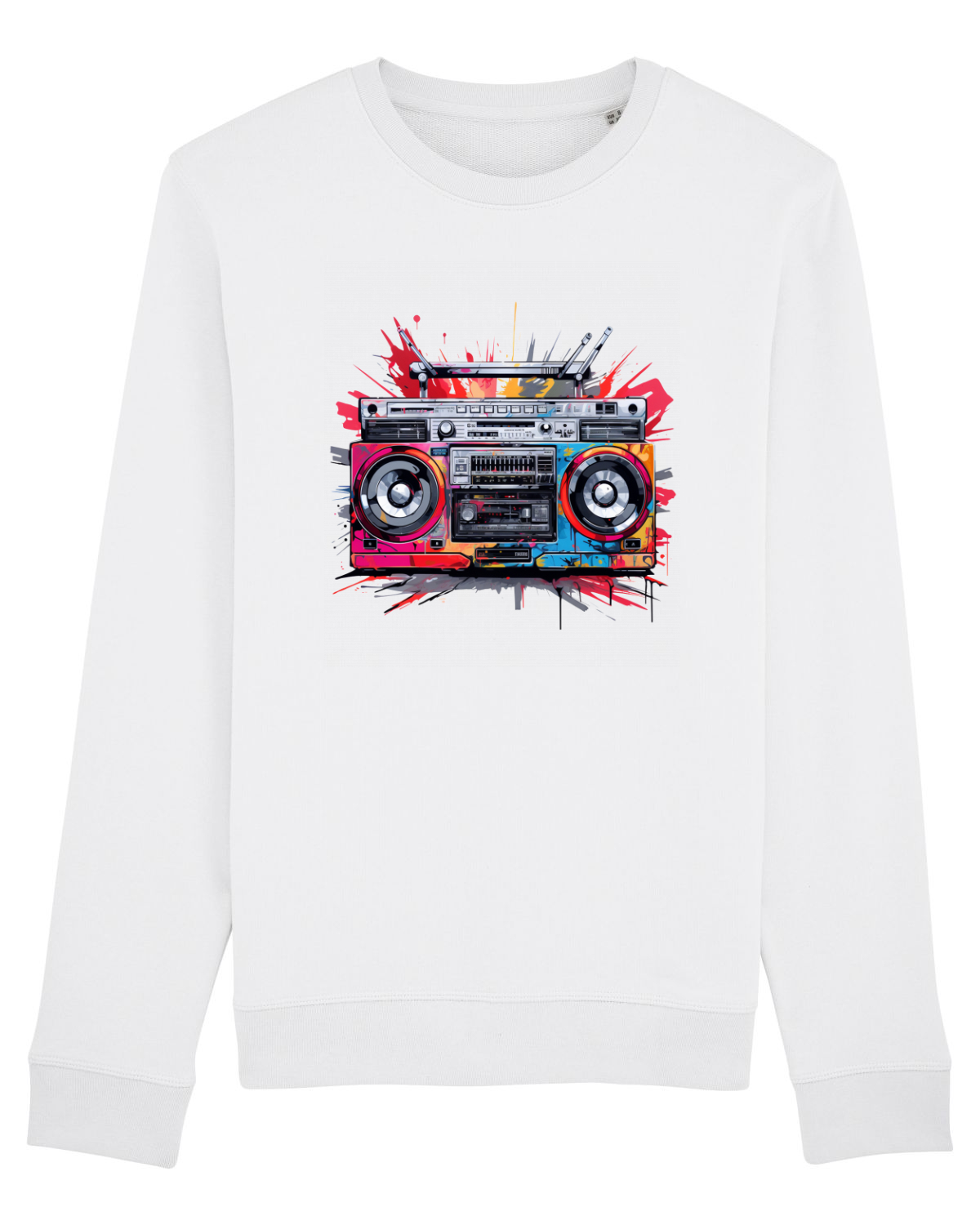 Bluză mânecă lungă Unisex Rise White
