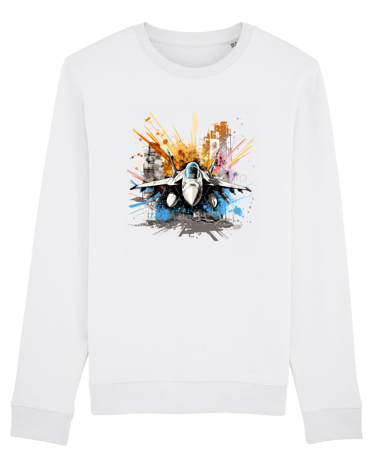 Bluză mânecă lungă Unisex Rise White