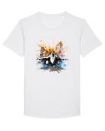 Fly with me Tricou mânecă scurtă guler larg Bărbat Skater