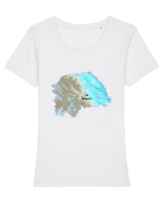 Suceava County Map Tricou mânecă scurtă guler larg fitted Damă Expresser