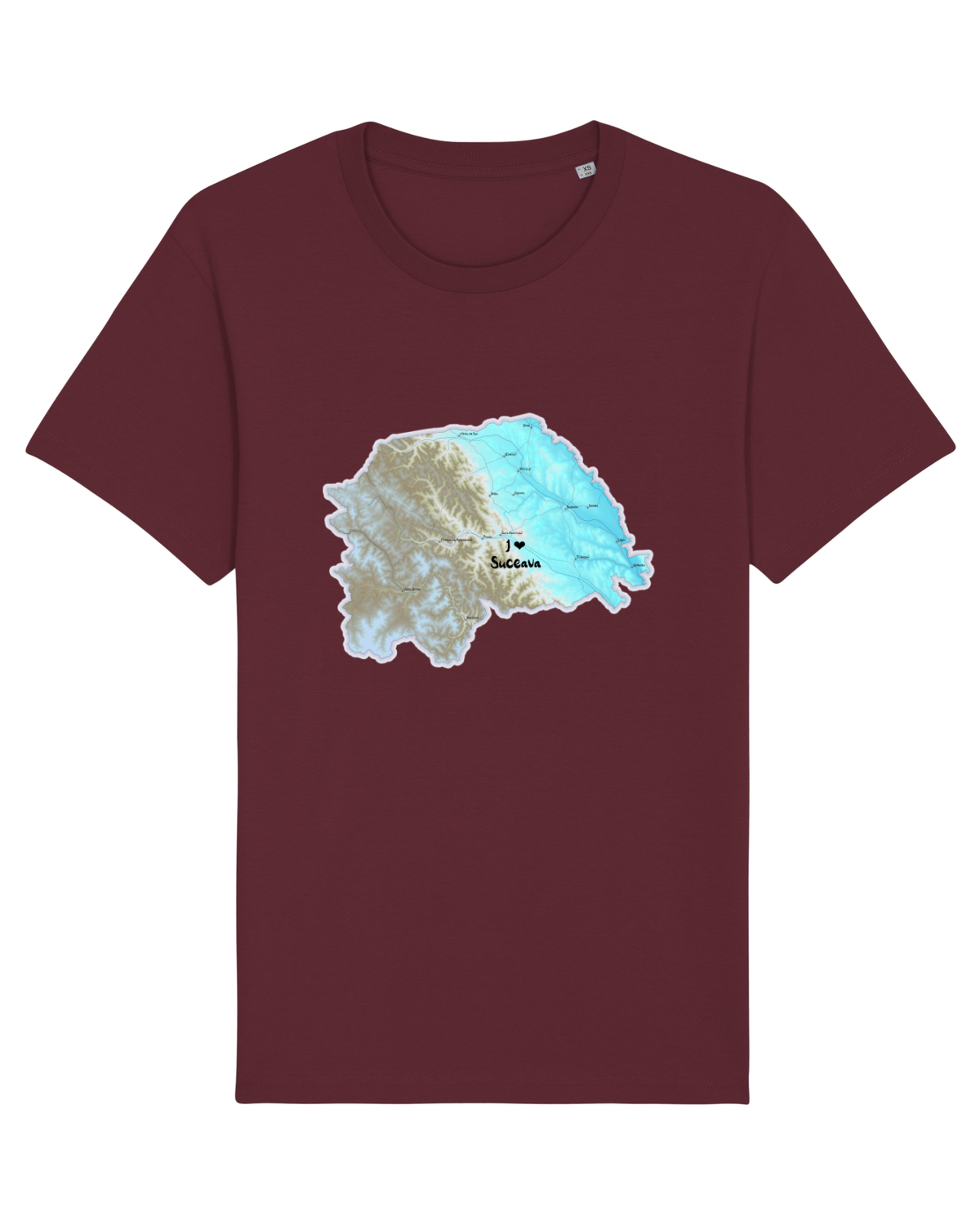 Tricou mânecă scurtă Unisex Rocker Burgundy