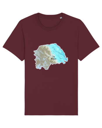 Suceava County Map Burgundy