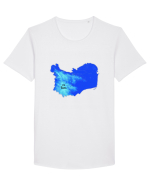 Tulcea County Map Tricou mânecă scurtă guler larg Bărbat Skater