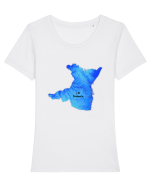 Constanța County Map Tricou mânecă scurtă guler larg fitted Damă Expresser