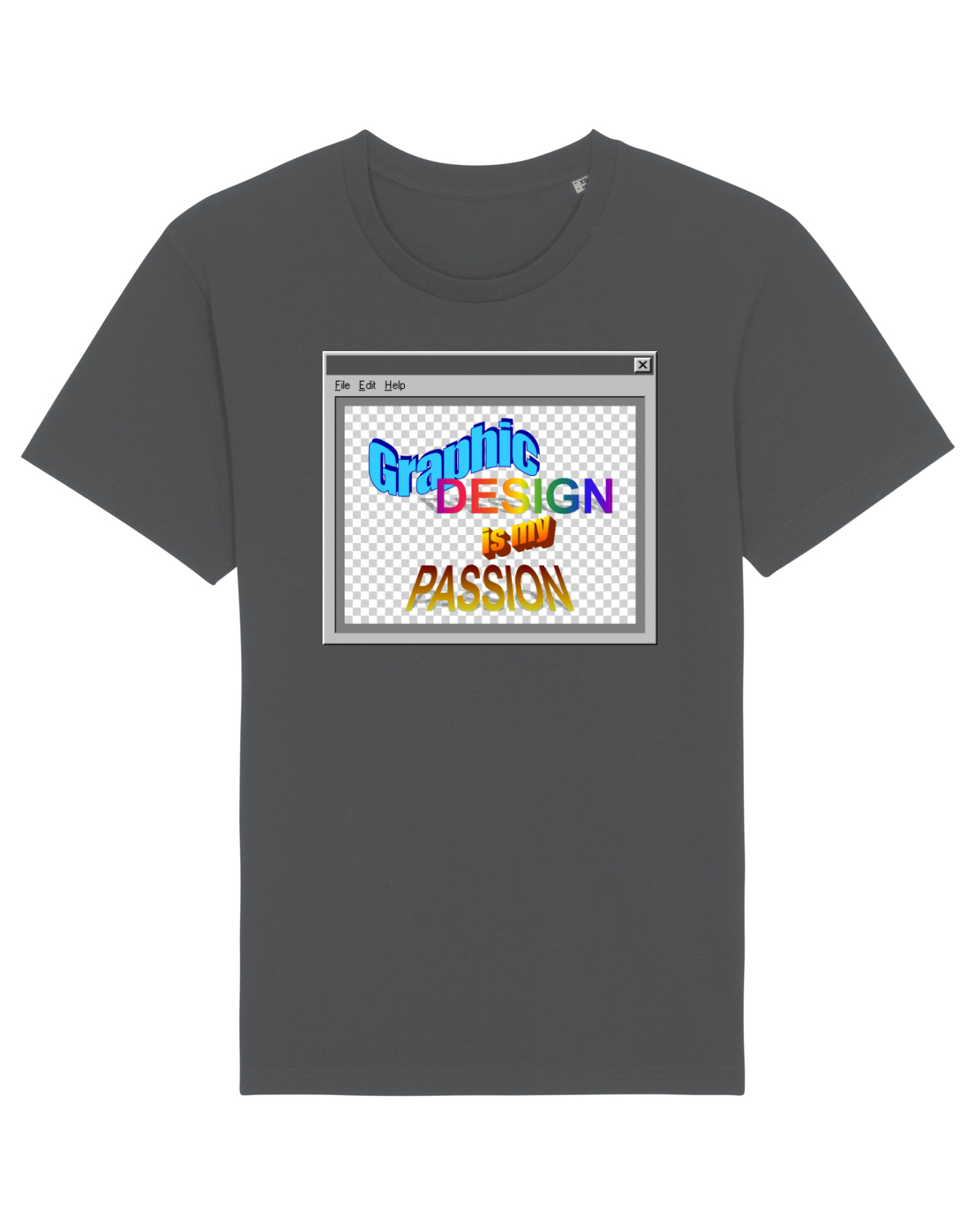 Tricou mânecă scurtă Unisex Rocker Anthracite