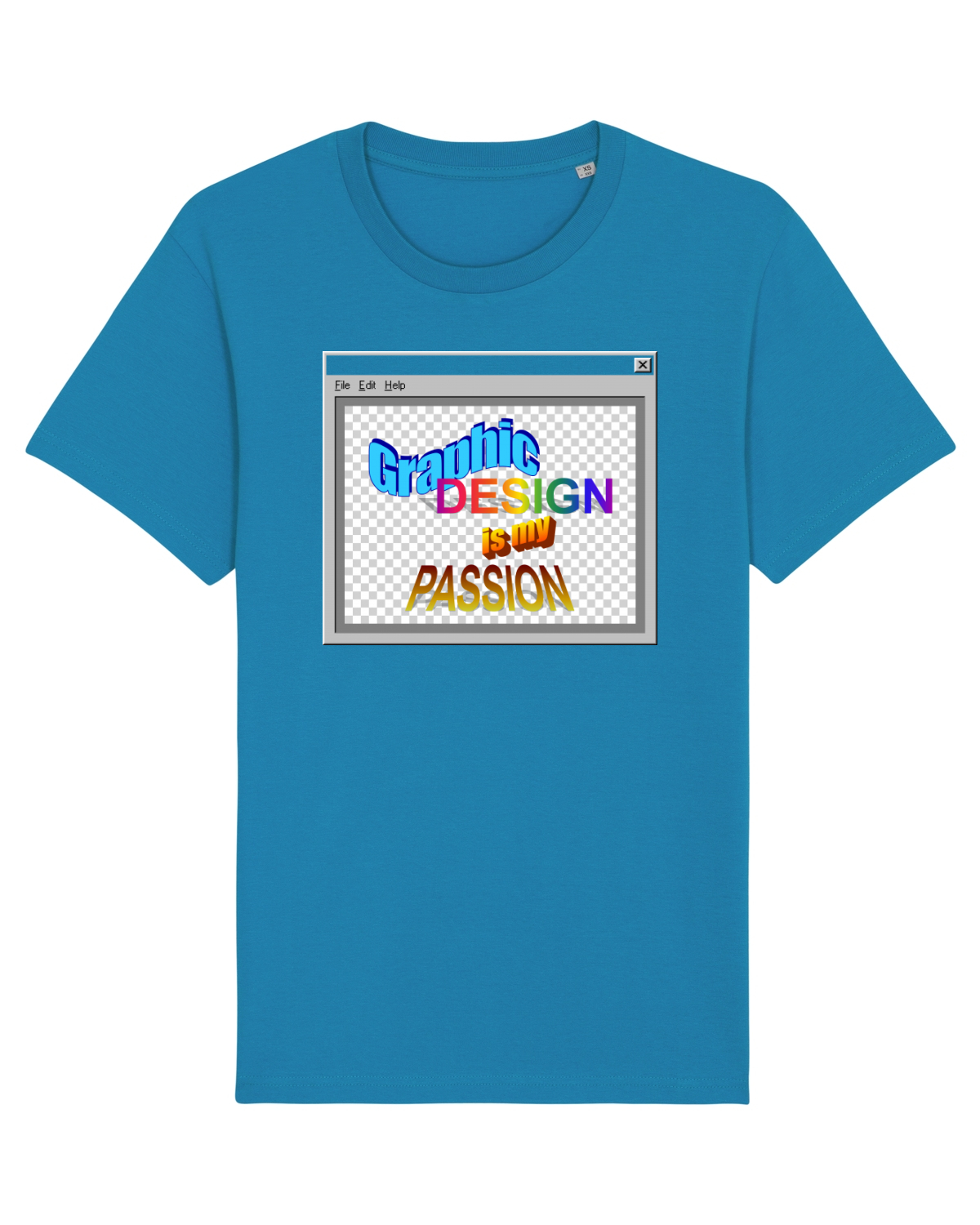 Tricou mânecă scurtă Unisex Rocker Azur