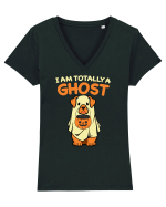 I Am Totally a Ghost Halloween Tricou mânecă scurtă guler V Damă Evoker