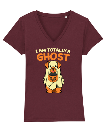 I Am Totally a Ghost Halloween Burgundy