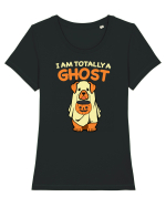 I Am Totally a Ghost Halloween Tricou mânecă scurtă guler larg fitted Damă Expresser