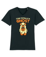 I Am Totally a Ghost Halloween Tricou mânecă scurtă guler V Bărbat Presenter