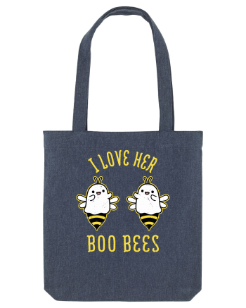 I Love Her Boo Bees Halloween Costume Midnight Blue