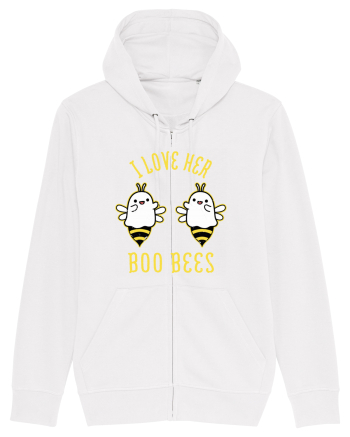 I Love Her Boo Bees Halloween Costume White