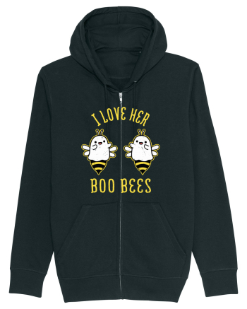 I Love Her Boo Bees Halloween Costume Black