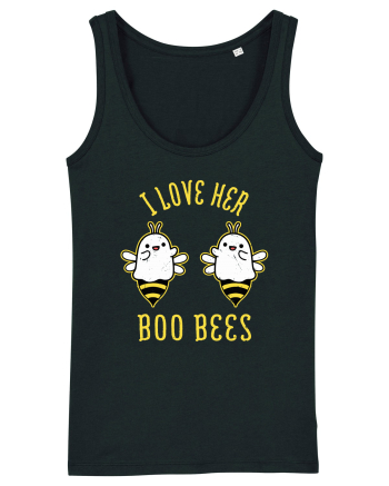 I Love Her Boo Bees Halloween Costume Black