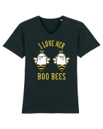 I Love Her Boo Bees Halloween Costume Tricou mânecă scurtă guler V Bărbat Presenter